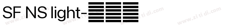 SF NS light字体转换 SF NS light字体转换